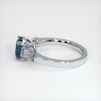 1.18 Ct. Greenish Blue Sapphire Ring, Platinum 950 3